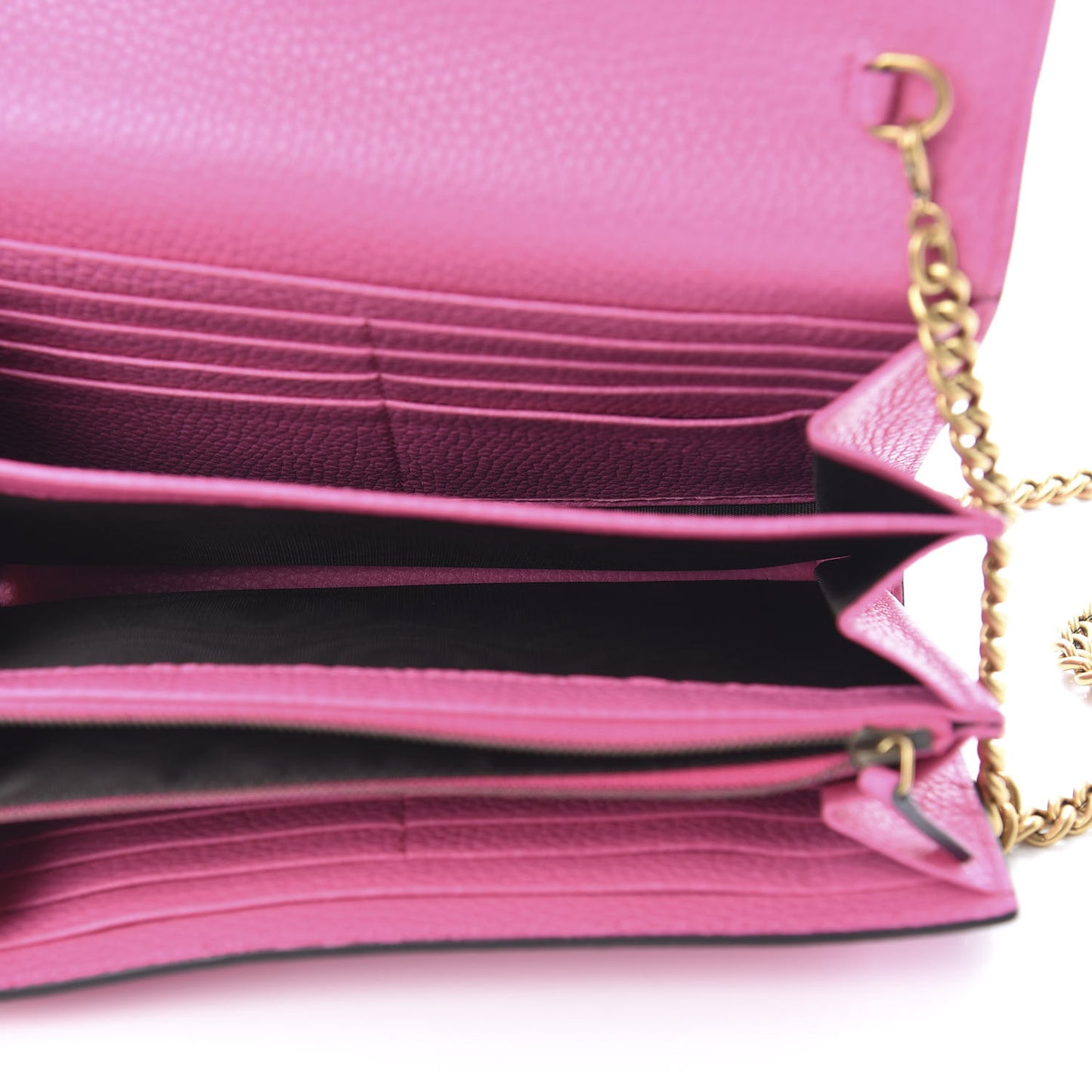 Cellarius Calfskin GG Marmont Chain Wallet Pink Tropical Flower