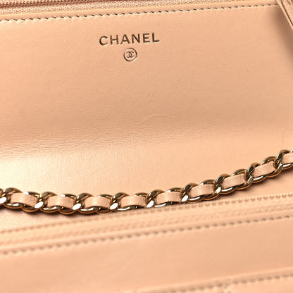 Chanel Lambskin Quilted Trendy CC Wallet On Chain WOC Beige 13 of 14