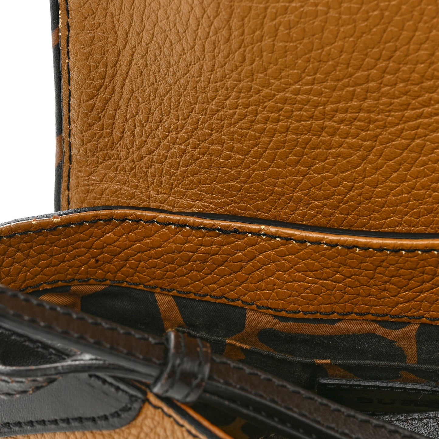 Haymarket Check Animal Print Maydown Crossbody Bag Brown