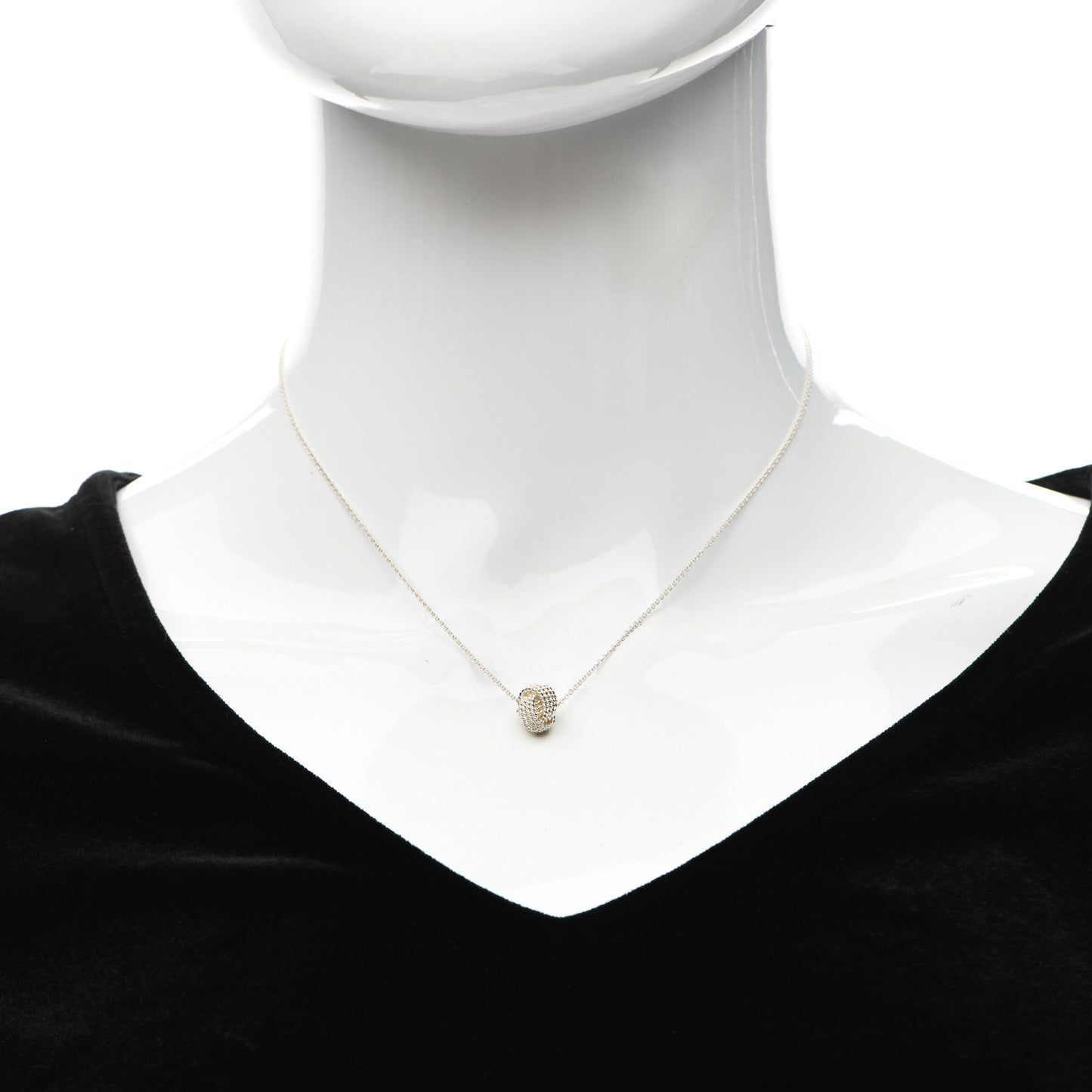 Sterling Silver Twist Knot Pendant Necklace