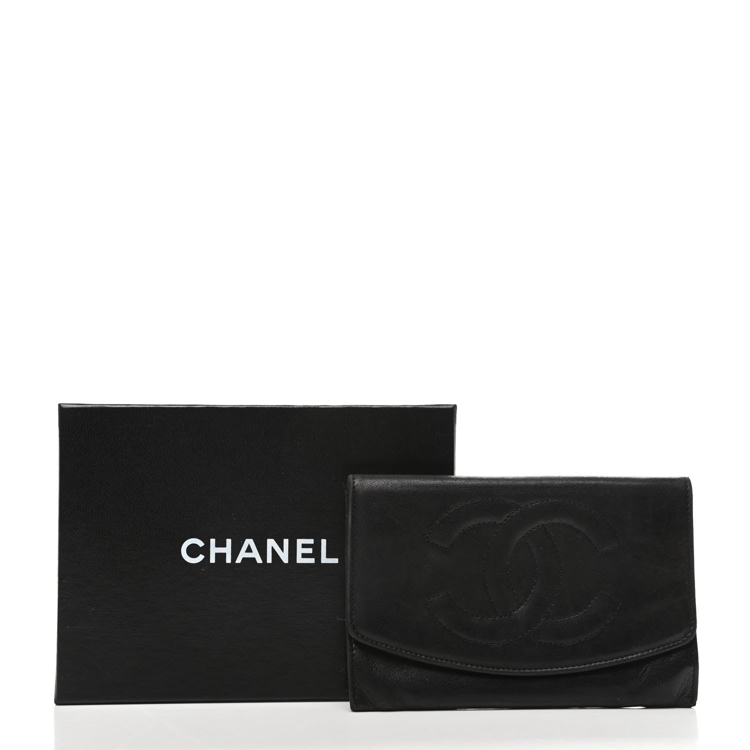 Chanel Goatskin Timeless CC Flap Wallet Black 9 of 10