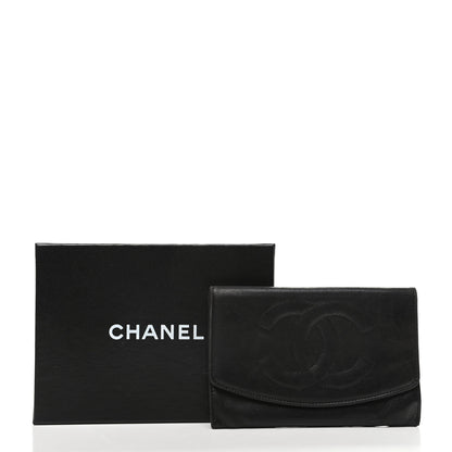 Chanel Goatskin Timeless CC Flap Wallet Black 9 of 10