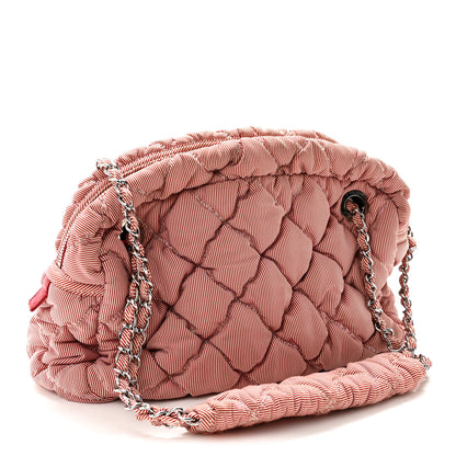 Chanel Nylon Bubble Quilt Shoulder Bag Red White 3 of 10