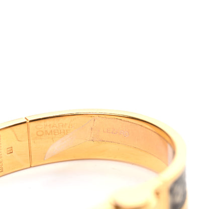 Hermes Lizard Charniere Cuir Narrow Hinged Bracelet S Ombre 5 of 5