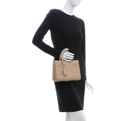 Saint Laurent Grained Calfskin Nano Sac De Jour Dark Beige 2 of 13
