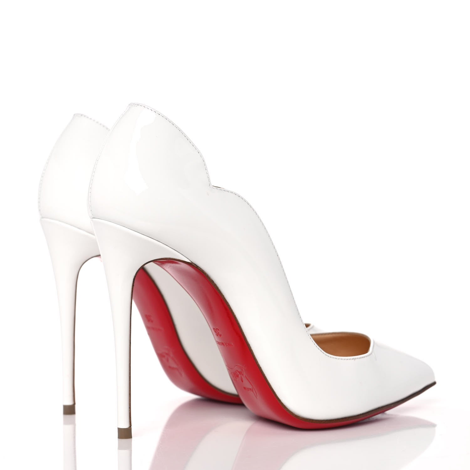 Christian Louboutin Patent Hot Chick 100 Pumps 36 White 4 of 7