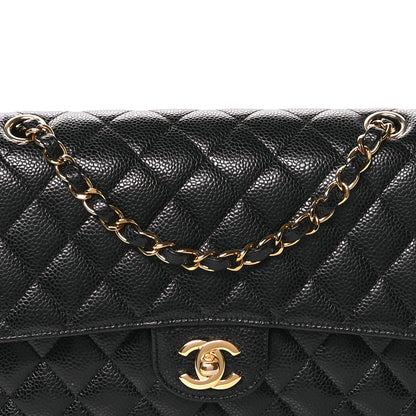 Chanel Caviar Quilted Medium Double Flap Black 7 of 11