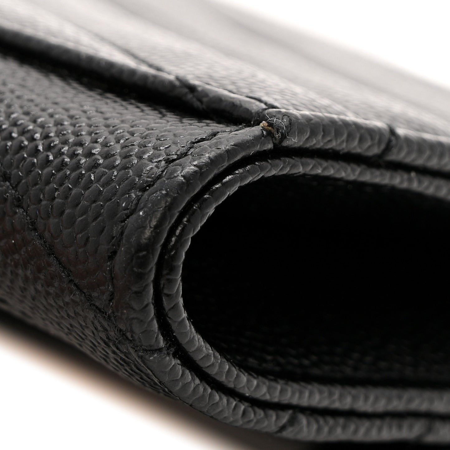Grain De Poudre Matelasse Chevron Monogram Envelope Clutch Black