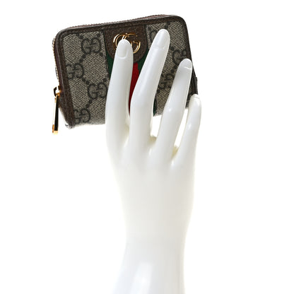 Gucci GG Supreme Monogram Web Ophidia Playing Card Case Beige New Acero 2 of 11