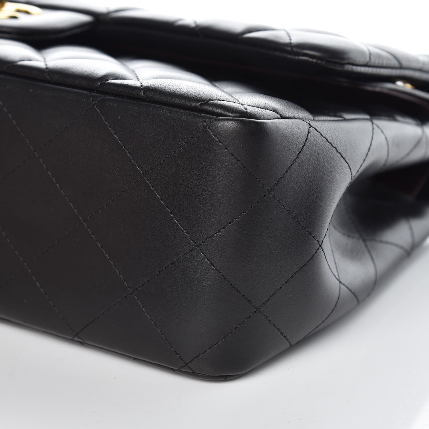 Chanel Lambskin Quilted Jumbo Double Flap Black 9 of 13