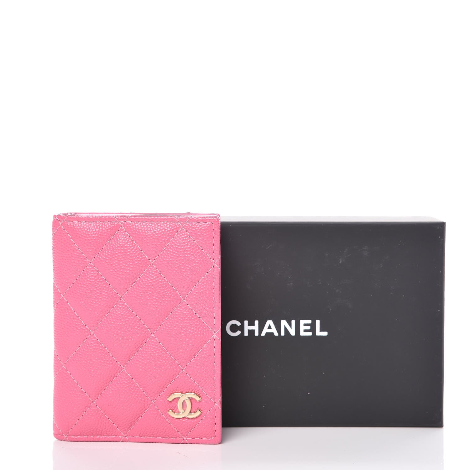 Chanel Caviar Quilted Card Holder Wallet Pink 8 of 8