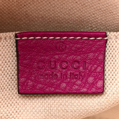 Gucci Calfskin Mini Bamboo Shopper Tote Bright Bougainvillea 6 of 12