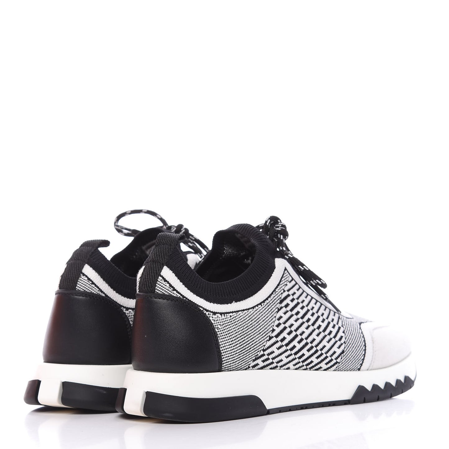 Knit Bi-Color Womens Addict Sneakers 38.5 Black White