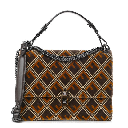 Fendi Calfskin Velvet Tappetino Kan I Shoulder Bag Multicolor 1 of 11