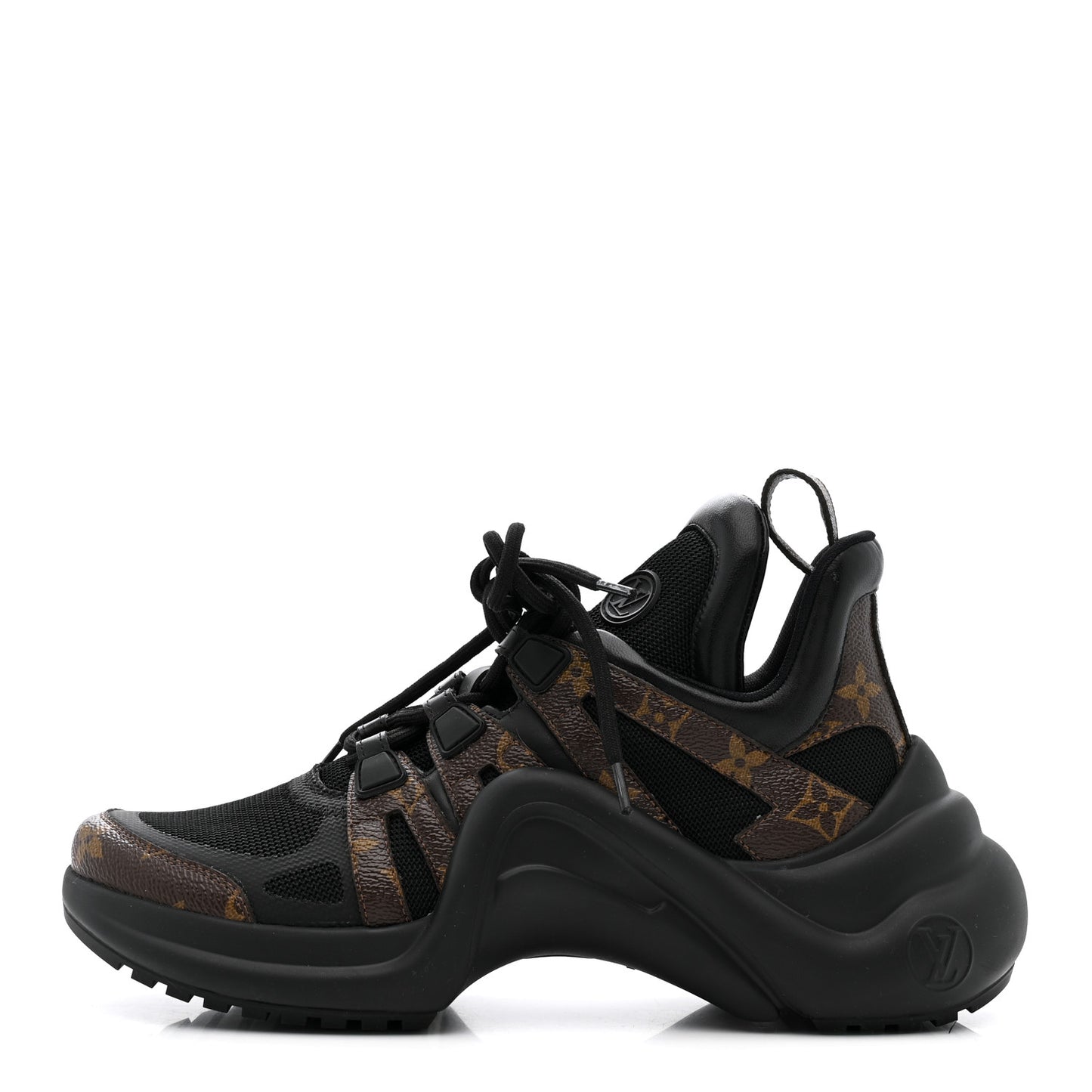 Calfskin Patent Monogram LV Archlight Sneakers 39 Black