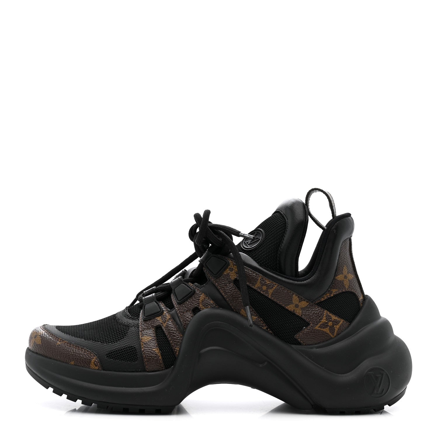 Louis Vuitton Calfskin Patent Monogram LV Archlight Sneakers 39 Black 1 of 10