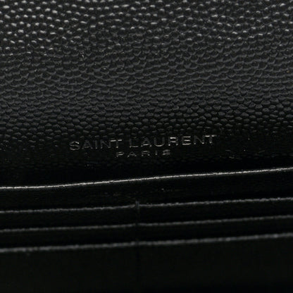 Saint Laurent Grain De Poudre Classic Monogram Kate Tassel Chain Wallet Black 6 of 9