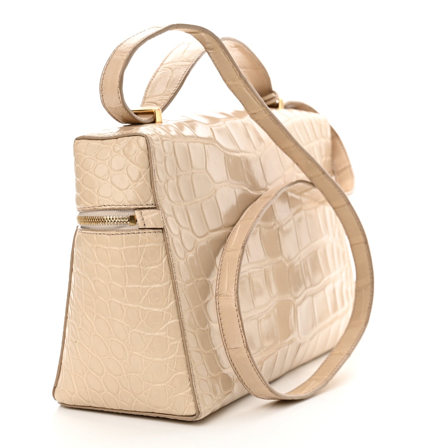 Loro Piana Alligator Extra Bag L27 Beige 1578113 – FASHIONPHILE
