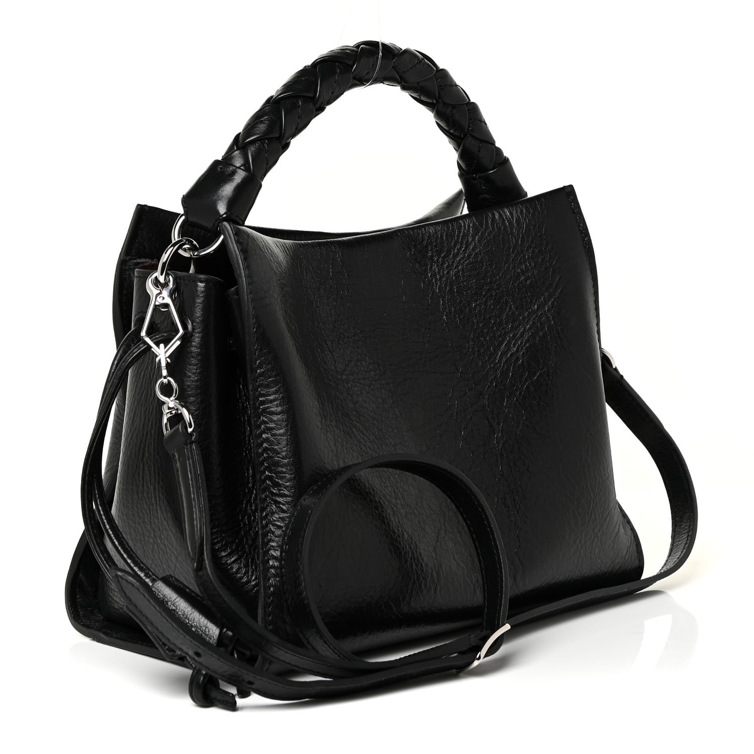 Mulberry Glossy Calfskin Small Iris Tote Black 3 of 11