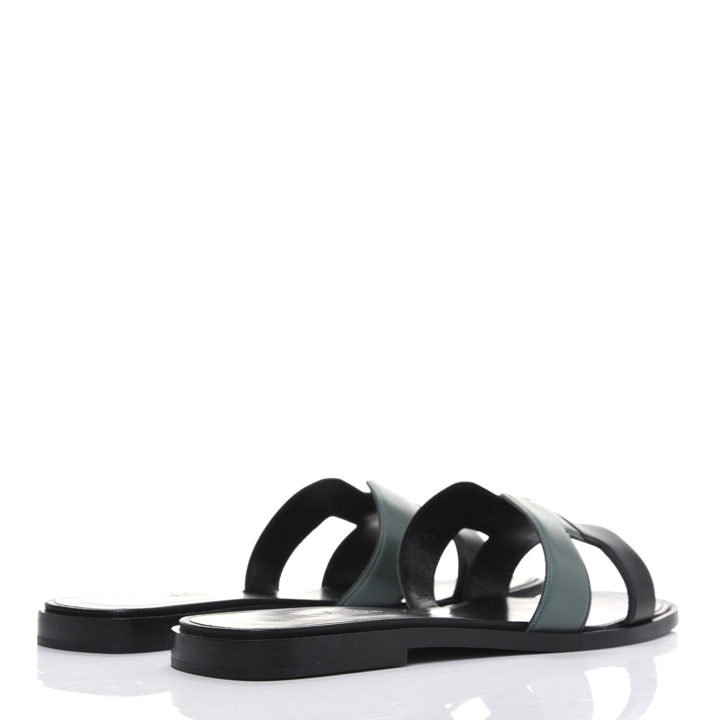 Box Calfskin Oran Sandals 39 Black Lichen