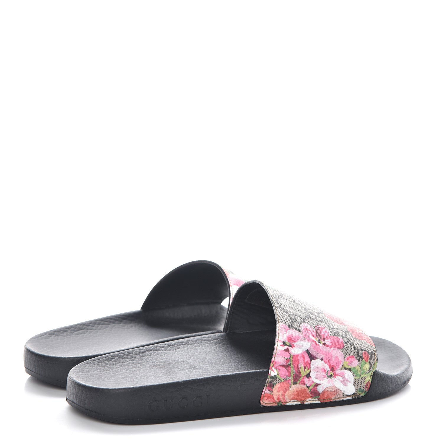 Gucci GG Supreme Monogram Blooms Slide Sandals 37 Beige Multicolor 4 of 8