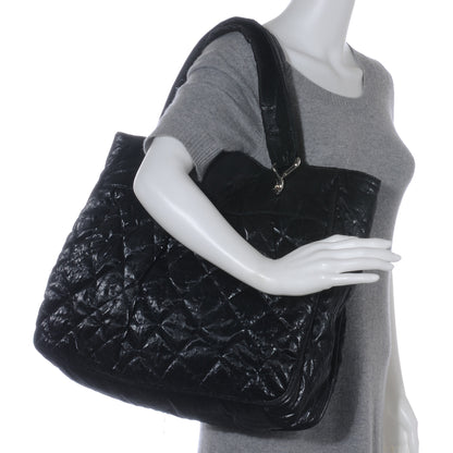 Chanel Crinkled Coated Canvas Le Marais Large Tote Black 2 of 7