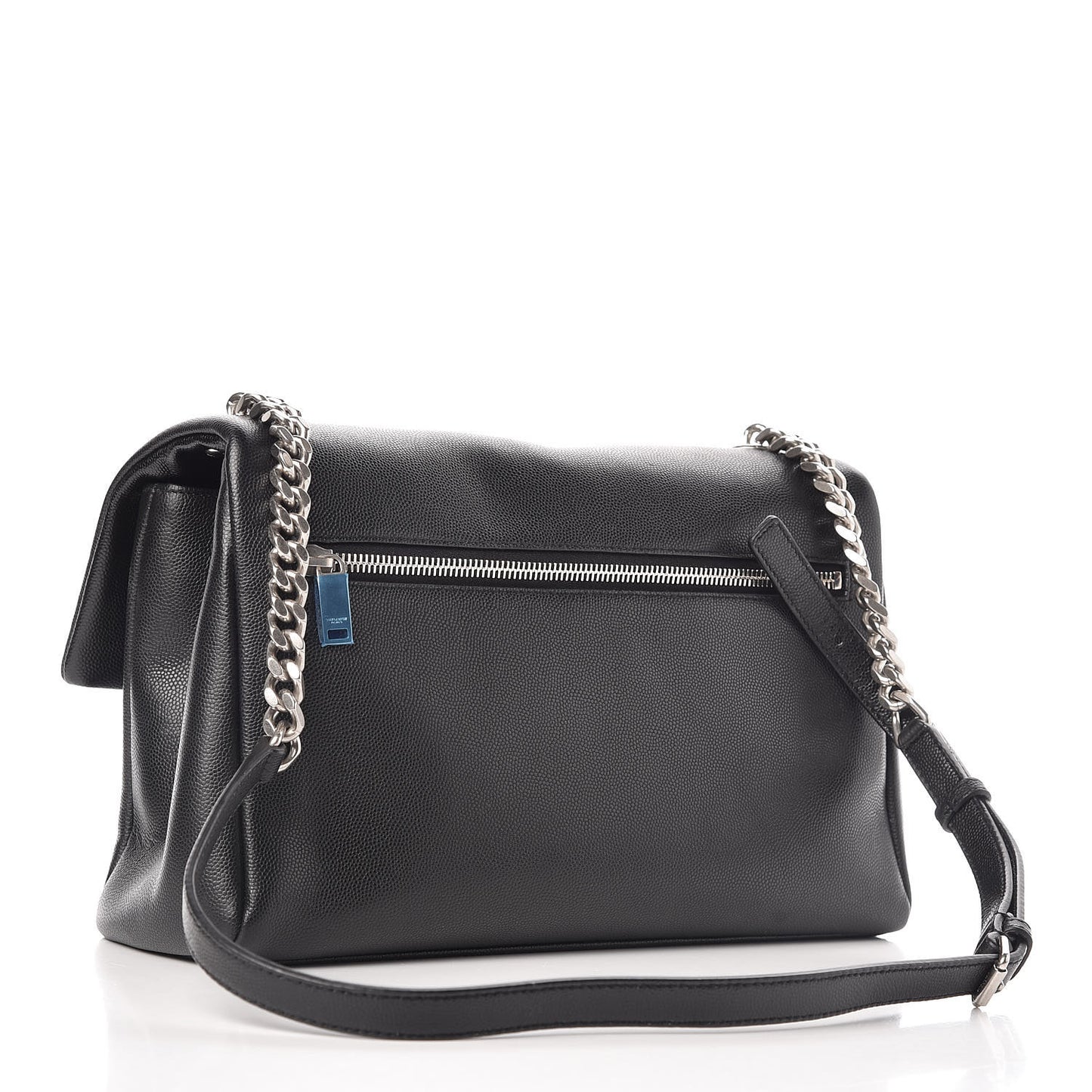 Grain De Poudre Medium West Hollywood Monogram Fold-Over Black