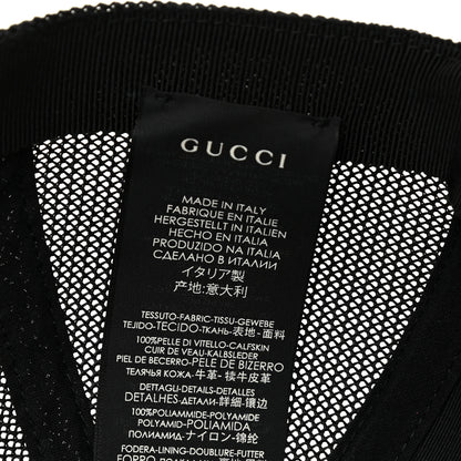 Gucci Grained Calfskin Logo Baseball Hat L Black 6 of 6