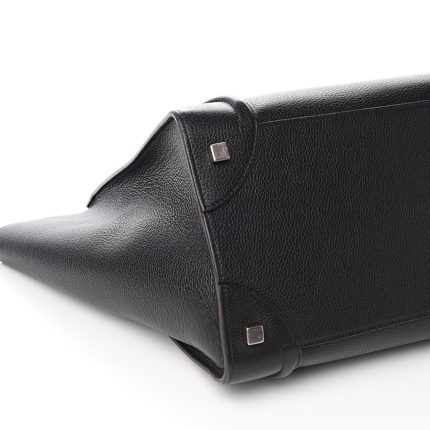 Drummed Calfskin Mini Luggage Black