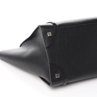 Celine Drummed Calfskin Mini Luggage Black 9 of 10