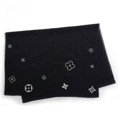 Louis Vuitton Cashmere Swarovski Crystal Monte Carlo Stole Black 3 of 5