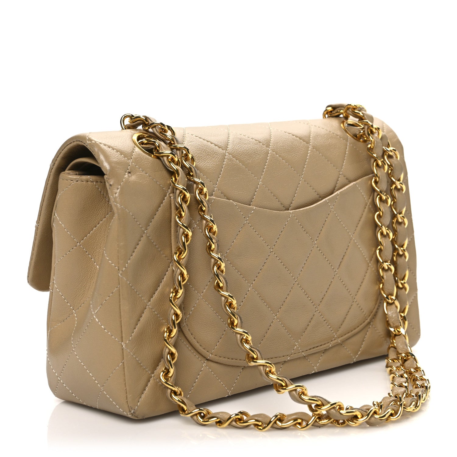 Chanel Lambskin Quilted Small Double Flap Beige 3 of 12