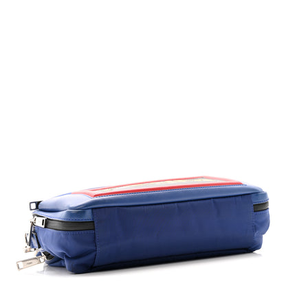 Fendi Nylon Vitello Century Vocabulary Camera Bag Blue Cobalto Blue Neon Sunflower 4 of 15