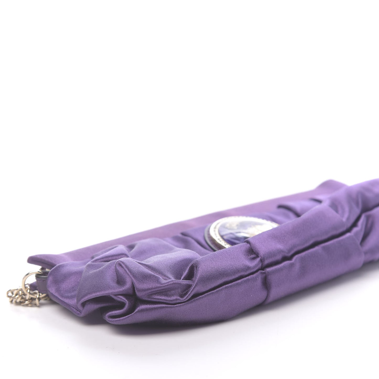 Satin Hysteria Clutch Purple