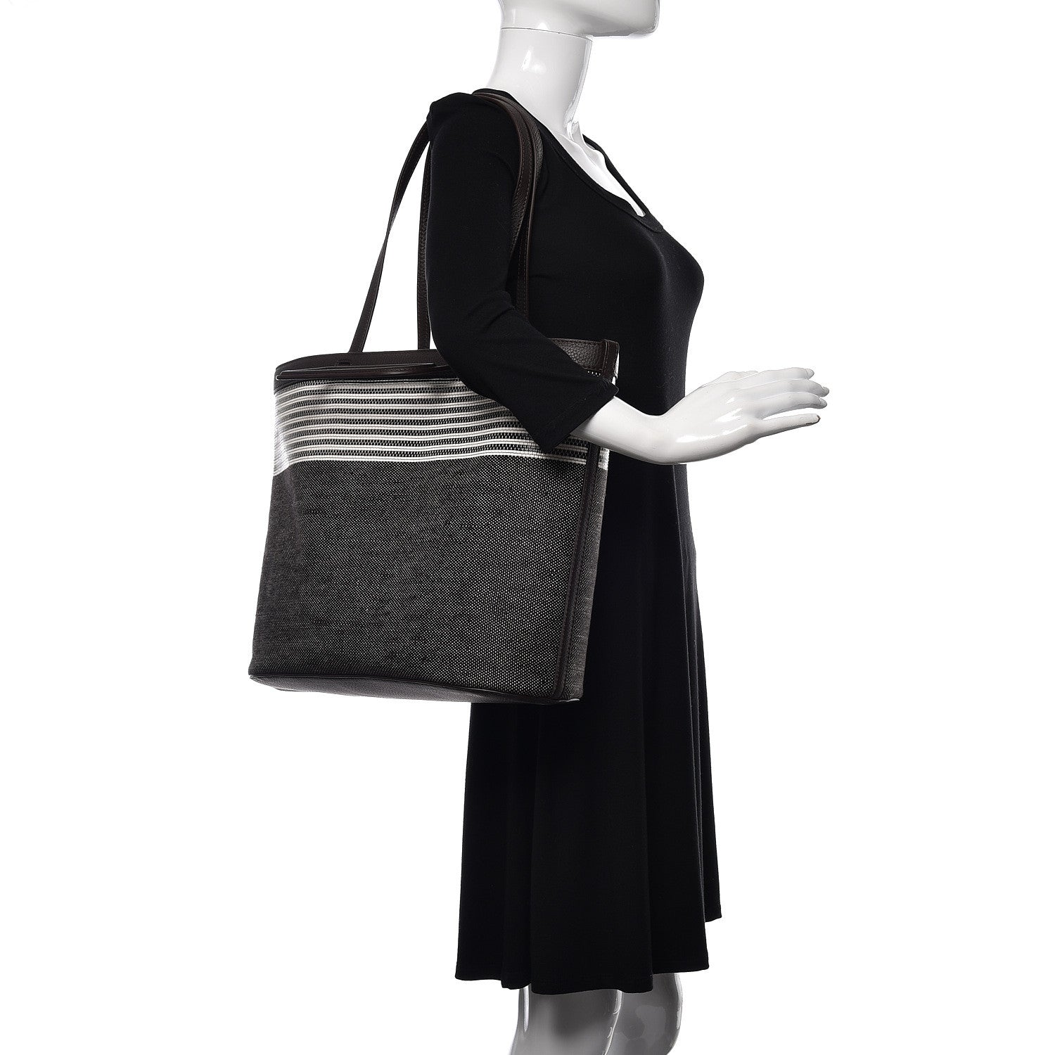 Delvaux Canvas D to D Tote MM Brown 2 of 10