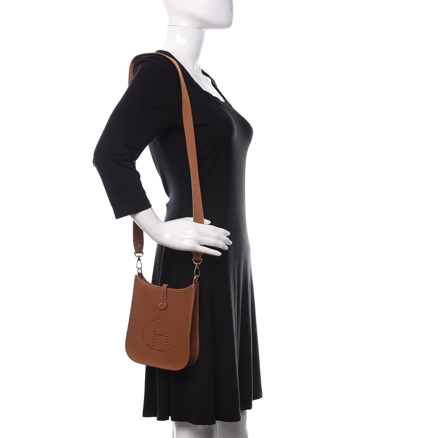Hermes Taurillon Clemence Evelyne TPM Gold 2 of 11