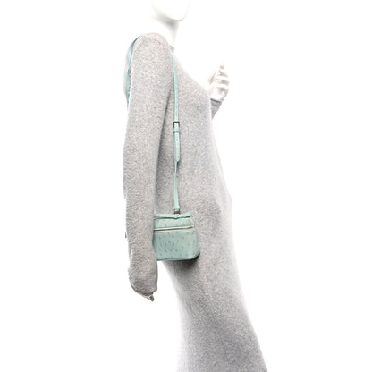 Loro Piana Ostrich L19 Extra Pocket Pouch Light Blue 2 of 9