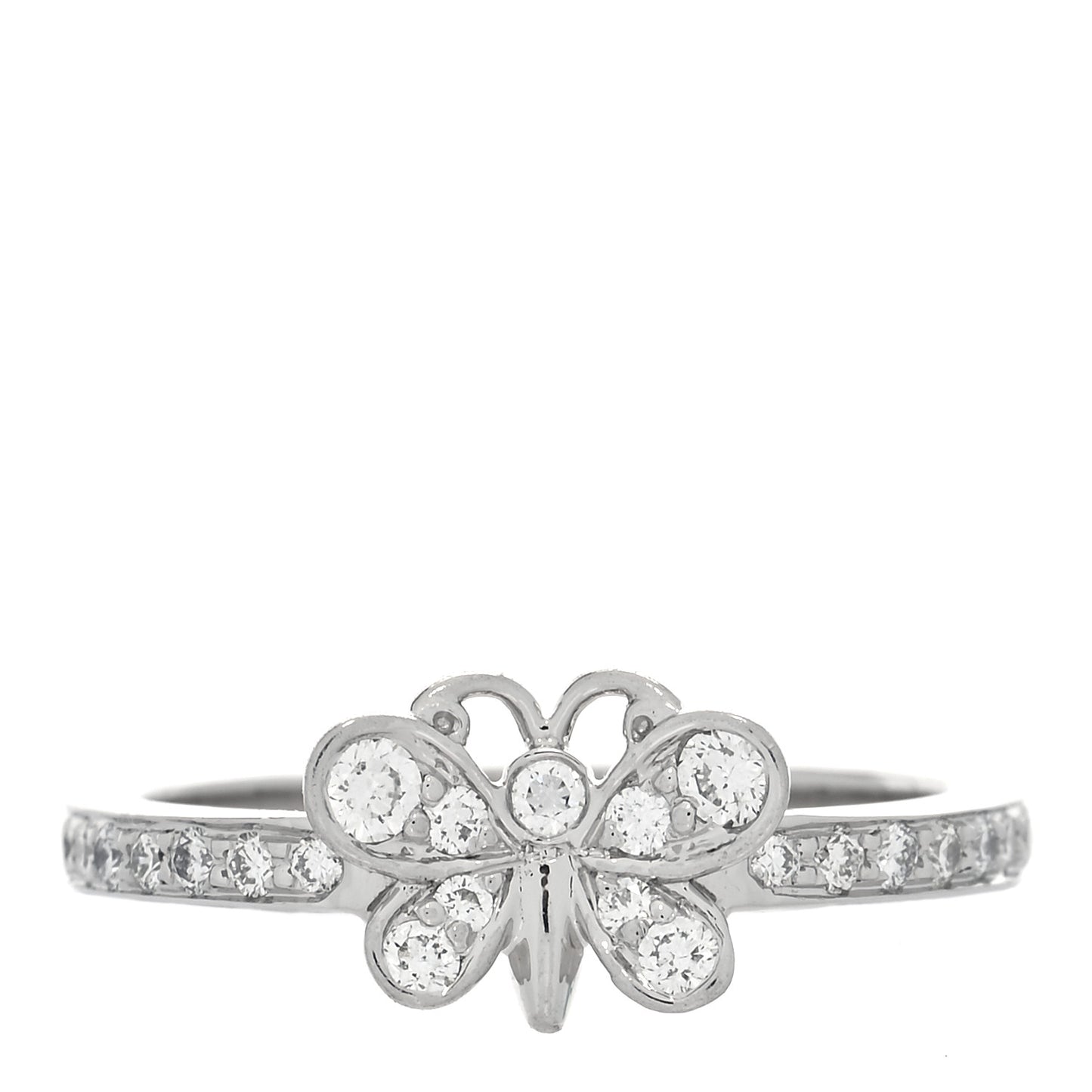 Platinum Diamond Enchant Butterfly Ring 50 5.5