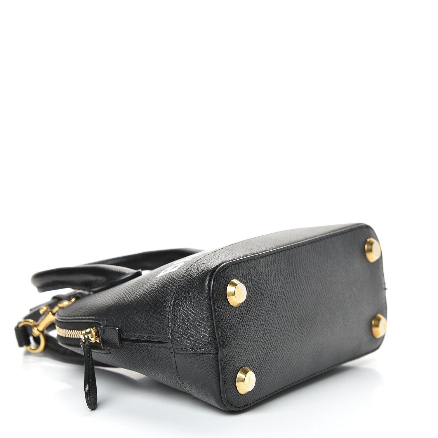 Balenciaga Signature Grained Calfskin XXS Ville Top Handle Bag Black White 3 of 13