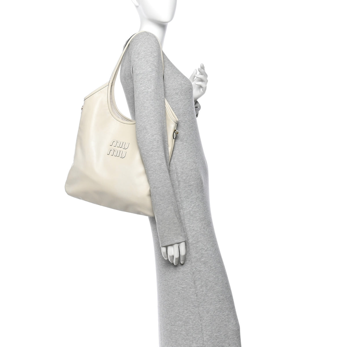 Miu Miu Nappa Ivy Bag Talco 2 of 9
