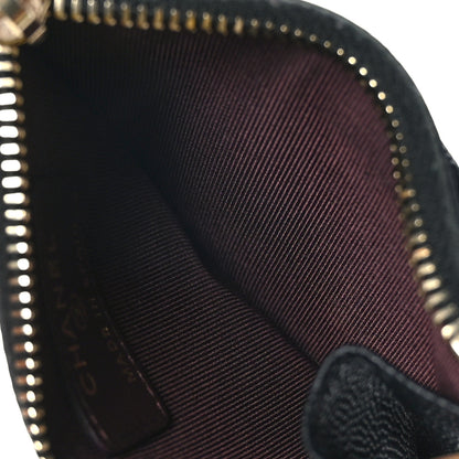 Chanel Caviar Quilted CC Zip Card Holder Black 5 of 7