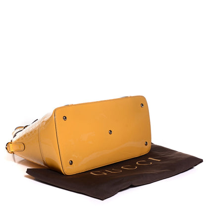 Gucci Patent Microguccissima Medium Nice Top Handle Dome Bag Bumblebee 4 of 9
