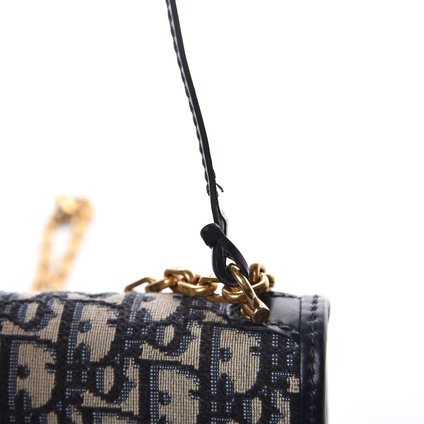 Oblique Small DiorAddict Flap Bag Navy Blue