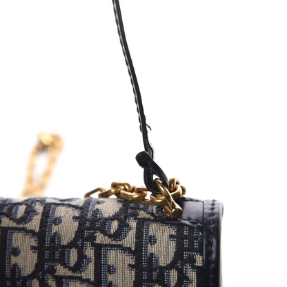 Christian Dior Oblique Small DiorAddict Flap Bag Navy Blue 11 of 13
