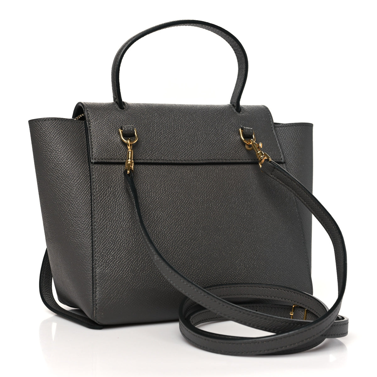 Celine Grained Calfskin Nano Belt Bag Grey 1717024  display picture 1