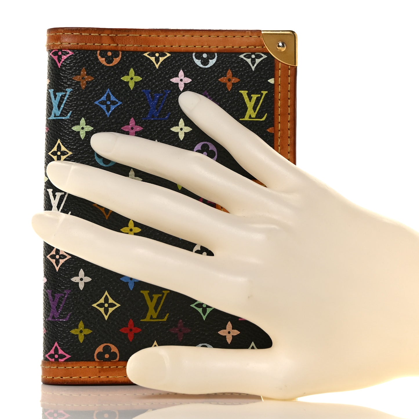 Monogram Multicolor Small Ring Agenda Cover Black