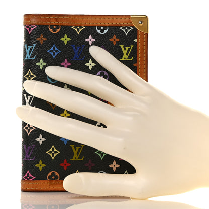 Louis Vuitton Monogram Multicolor Small Ring Agenda Cover Black 2 of 10