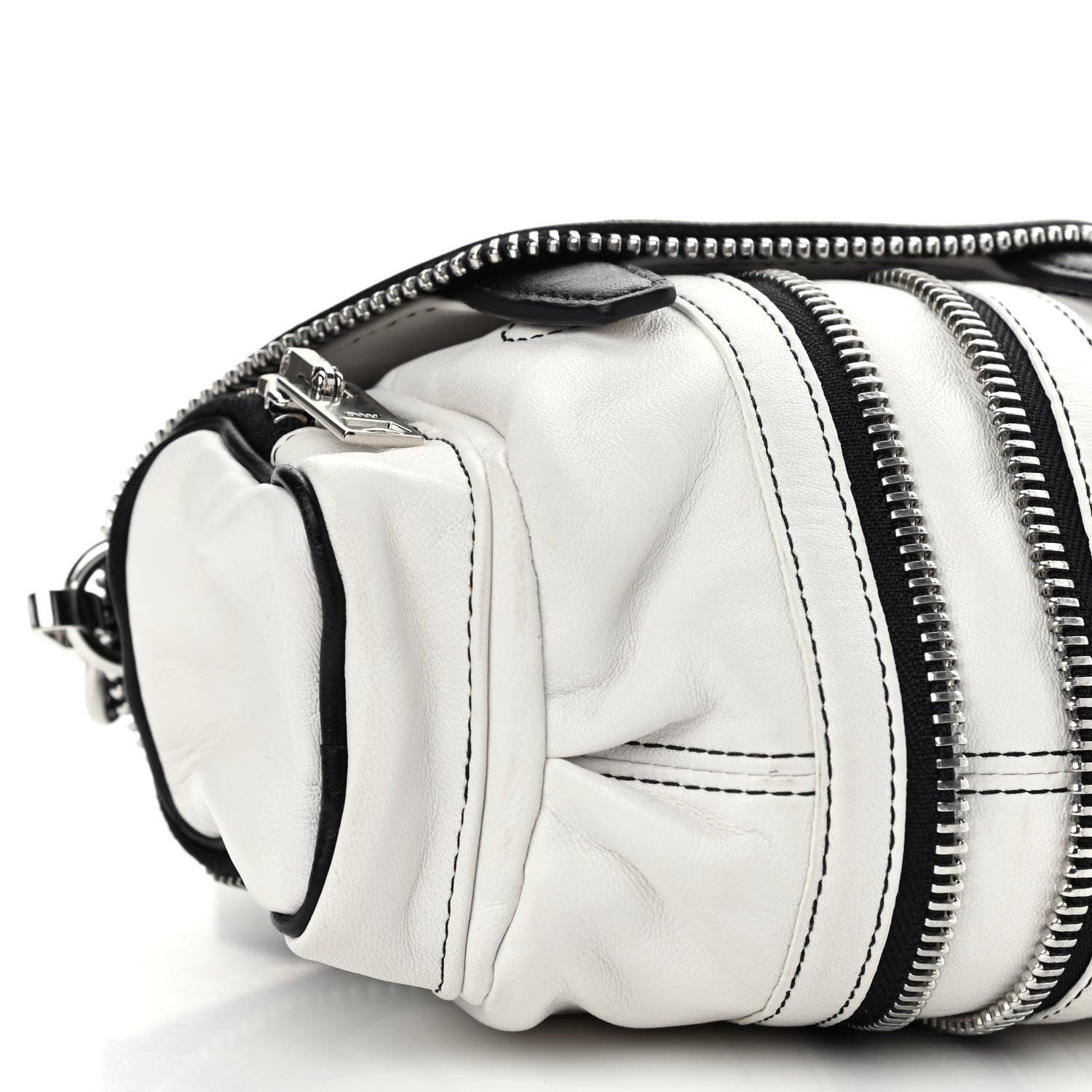 Alexander Wang Lambskin Micro Marti Crossbody White Black 5 of 9