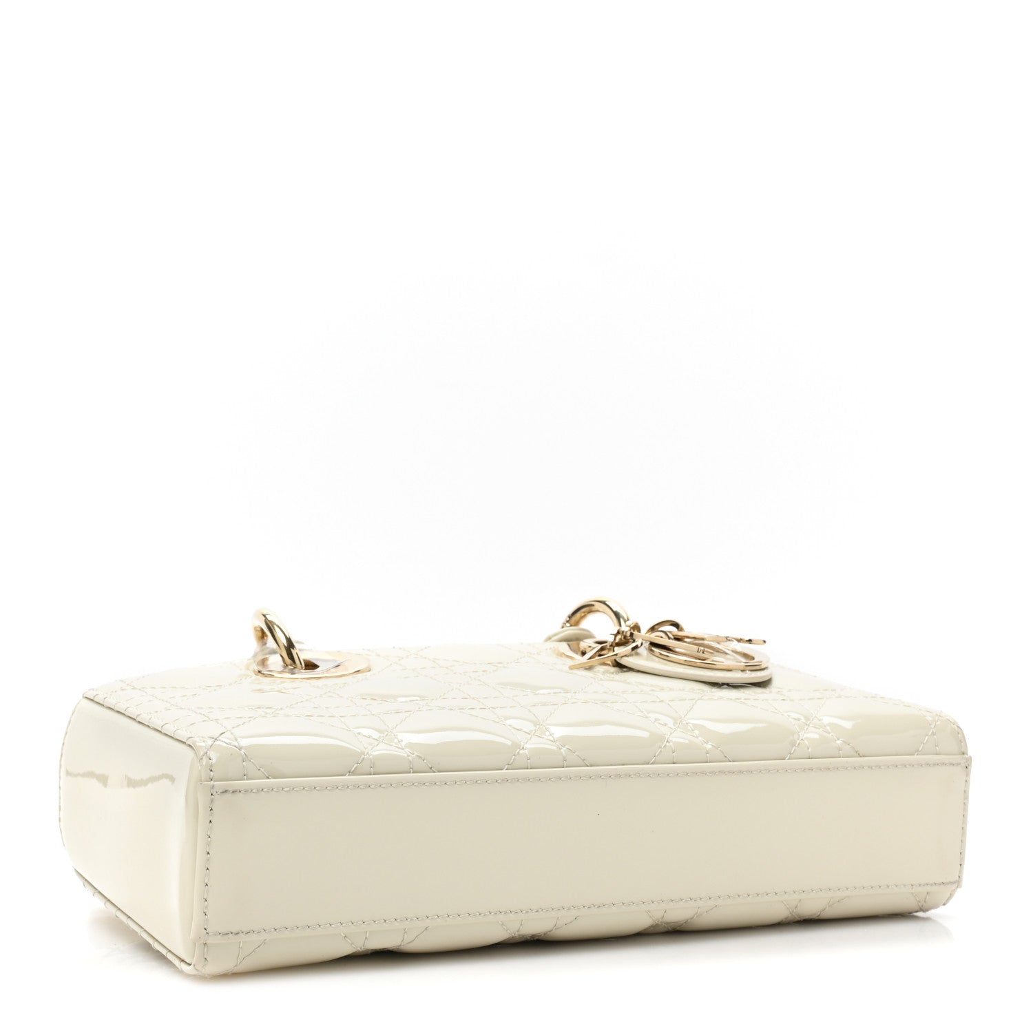 Christian Dior Patent Cannage Small Lady D-Joy White 4 of 11