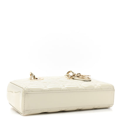 Christian Dior Patent Cannage Small Lady D-Joy White 4 of 11